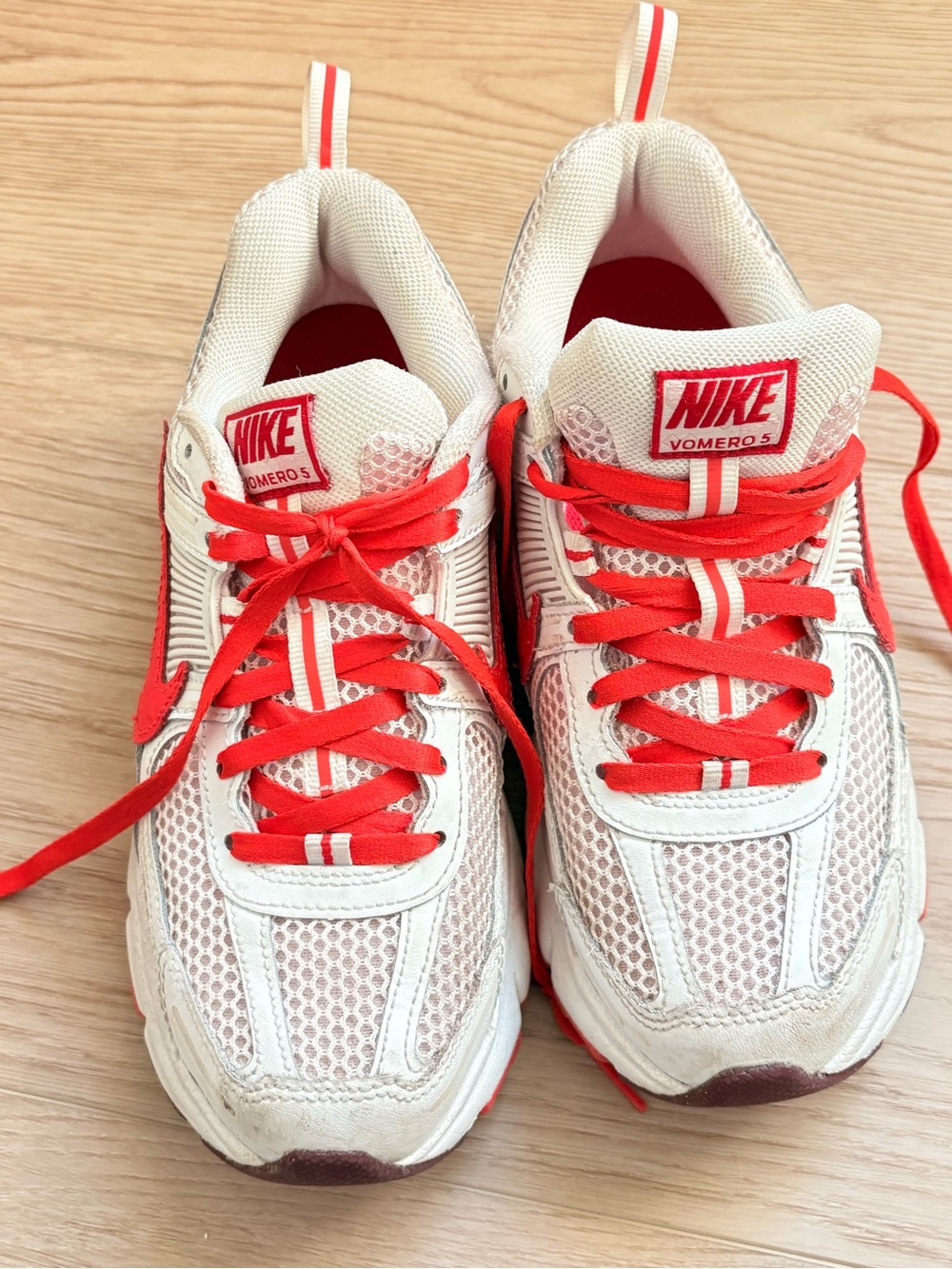 Nike girls sneakers, size 4Y, white/red/pink
